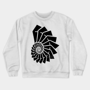 Geometric Nautilus Spiral Swirl Crewneck Sweatshirt